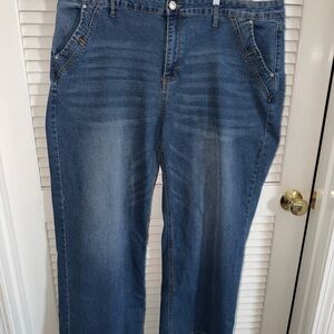 Stylish Blue Women's‎ Straight Leg Jeans